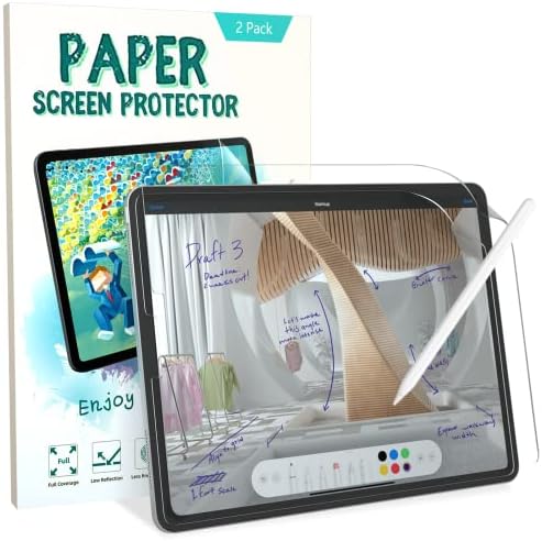 [2 חבילה] מגן מסך נייר עבור iPad Pro 11/iPad Air 5/iPad Air 4, מגן מסך מחמד מט לאייפד אייר 5